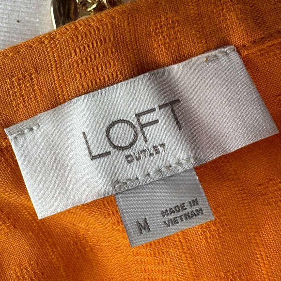 LOFT  Orange Blouse size med - Picture 6 of 7